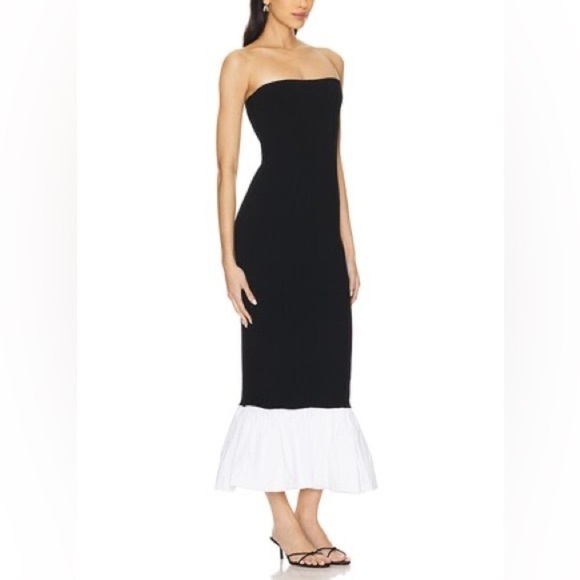 Ronny Kobo Strapless Uttara Midi Dress Size M - Picture 3 of 13